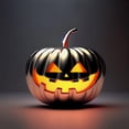 thumbnail image 3 of CafePress - Shiny Jack O' Lantern Kids Baseball T Shirt - Kids Cotton Baseball Jersey, 3/4 Sleeve Shirt, 3 of 4