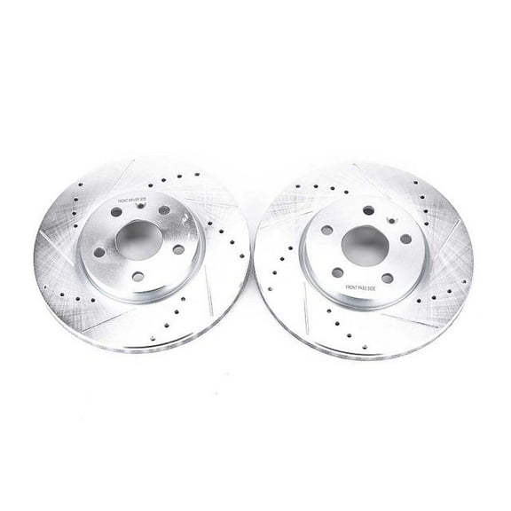 Power Stop Front Pair of Drilled and Slotted Brake Rotors AR82126XPR