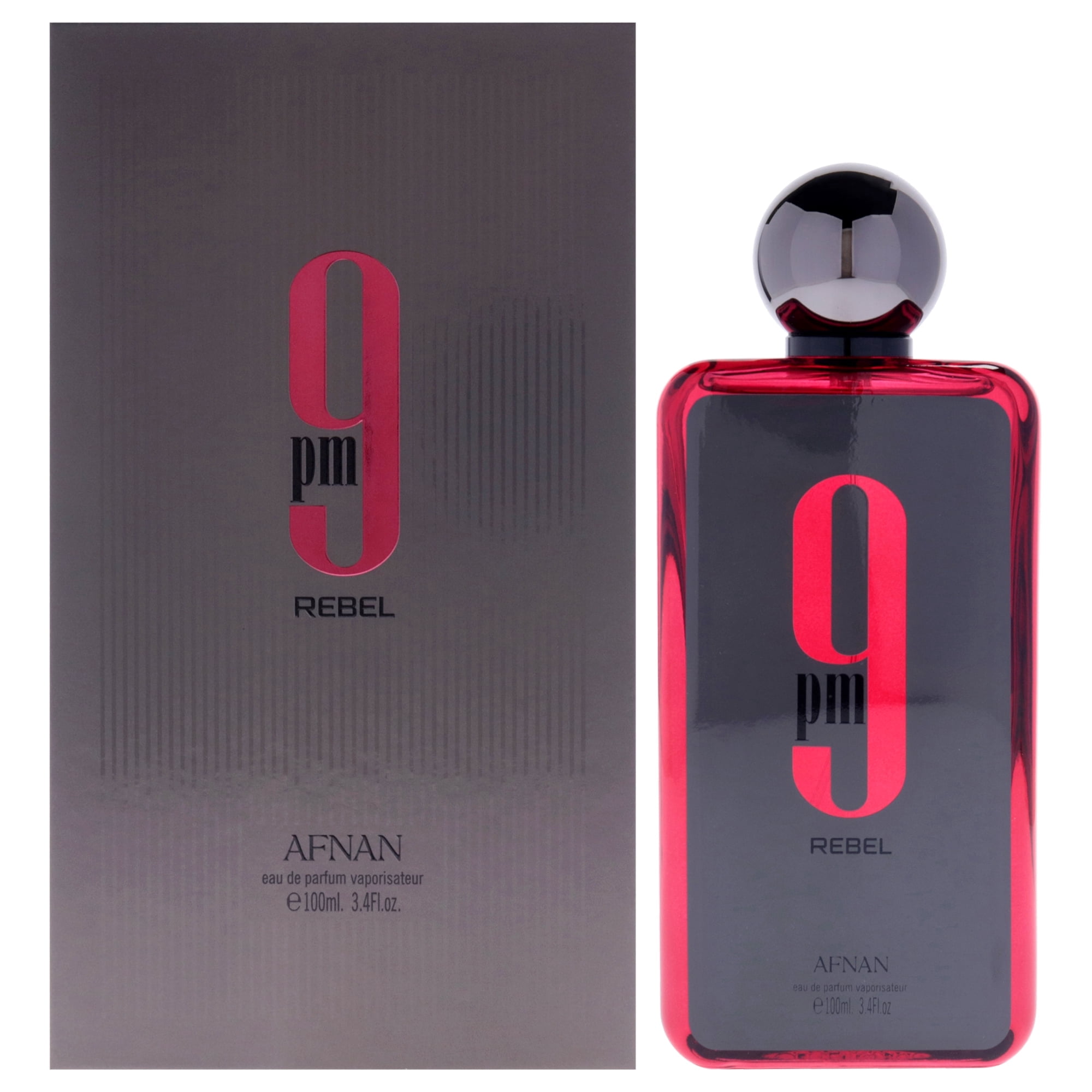 Afnan, 9 PM Rebel Unisex Eau de Parfum Spray, 3.4 oz, Aromatic