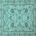 thumbnail image 1 of Ahgly Company Indoor Square Oriental Light Blue Modern Area Rugs, 7' Square, 1 of 4