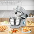 thumbnail image 6 of 660W Stand Mixer, 6-Speed Electric Dough Mixer with LCD Timer, Tilt-Head Food Mixer Includes 5.8Qt Stainless Steel Bowl & Dough Hook, Baking Kitchen Mixer (Silver), 6 of 6