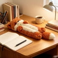 thumbnail image 5 of 3D Plush Desktop Animal Pencil Case, Soft Stuffed Zipper Pouch for Office Supplies Desk Accessories, Fun Brown Design Writing Tool Storage Organizer for Cosmetics Gadgets Gift, 5 of 8