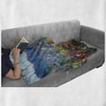 thumbnail image 6 of Art Soft Flannel Fleece Blanket, Rural Landscape with Bunch of Tulip Flower Spring Meadow Refreshing Botany Blurry Image, Cozy Plush for Indoor and Outdoor Use, 50" x 70", Multicolor, by Ambesonne, 6 of 6