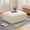 Beige, variant on 40" Oversized Square Corduroy Ottoman Pouf - Poofy Soft Foot Rest with Foam Chunk Filling, Movable Large Ottoman Pouf Footstool for Living Room Sofa Couch Bedroom, Black(1 Piece)