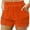 Orange, variant on USSUMA Biker Shorts Women Solid Color Running Pull-on Elastic Waist Loose BreAthable And Fashionable Lounge with Pocket Pleated Sports Moisture Wicking Short Pants Womens Shorts Orange L
