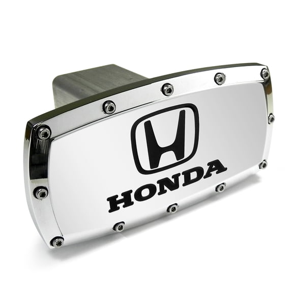 Honda Engraved Billet Aluminum Chrome Tow Hitch Cover