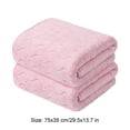 thumbnail image 3 of BGZLEU 2Pcs Microfiber Bath Towels, Ultra Soft, Super Absorbent and Fast Drying, No Fading Bathroom Towel Set for Sport, Travel, Fitness, SPA and Yoga (Coral Fleece - Pink, 30in x 14in), 3 of 8