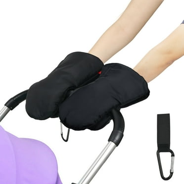 AirSMall Winter Warm Baby Stroller Gloves, Extra Thick Stroller Mitts Waterproof Pram Hand Muff with Hook for Pushchair Wheelchair