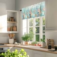 thumbnail image 5 of Summer Beach Valances for Windows Green Ocean Colorful Coral Shell Seaweed Starfish Valance Curtains Rod Pocket Bathroom Small Window Treatments for Kitchen Living Room Bedroom, 42"x12", 5 of 7