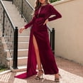 thumbnail image 4 of Gspmoly Robe pour Femmes, Robe à Manches Longues pour Femmes à Col Montant, Coupe Ajustée, Robe Incroyable, Robe, Robes de Mariage pour Femmes jusqu'à 60 % de Rabais, 4 of 6
