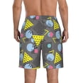 thumbnail image 3 of Naloa Geometric Men's Beach Shorts, Surfing shorts, Swim trunks, Quick Dry Swim Trunks for Surfing Beach Fun - Medium, 3 of 9