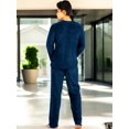 thumbnail image 4 of Pijama De Hombre Afelpada Pantalón Sudadera Tela Polar Suave, 4 of 5