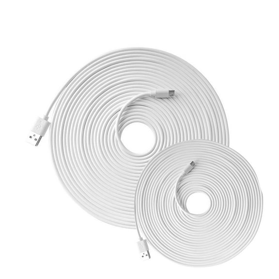 GJX 2 Pcs Extension Cord Power Extension Cable for Wyze Cam Pan,7m Wyze Cam v3,YI Dome Home Camera and Cloud Camera Durable Charging Cable for Security Cam