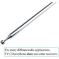 thumbnail image 5 of Antena telescópica de repuesto con orificio para tornillo M3 de 7 secciones Antena universal vertical de 75 cm Mejor recepción para radio portátil TV AM FM No suelta Sin ubicación Limitada Acero inoxidable 1 pieza Sincero Electrónica, 5 of 5