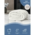 thumbnail image 4 of Microfiber Down Alternative Comforter, Brushed Super Soft and Breathable Blanket Square Quilted Bedding with Solid Colors Decoration for Master Guest Bedroom, 106" x 90", White, by Ambesonne, 4 of 4