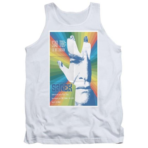 Trevco CBS2087-TK-1 Star Trek & Tng Season 3 Episode 23 Adult Cotton Tank Top, White - Small
