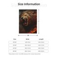 thumbnail image 5 of Hirioo Cool Flame Lion A for Flannel Blanket, Cozy and Warm Throw for Bed or Couch ,Perfect for All Seasons-50"x40", 5 of 6