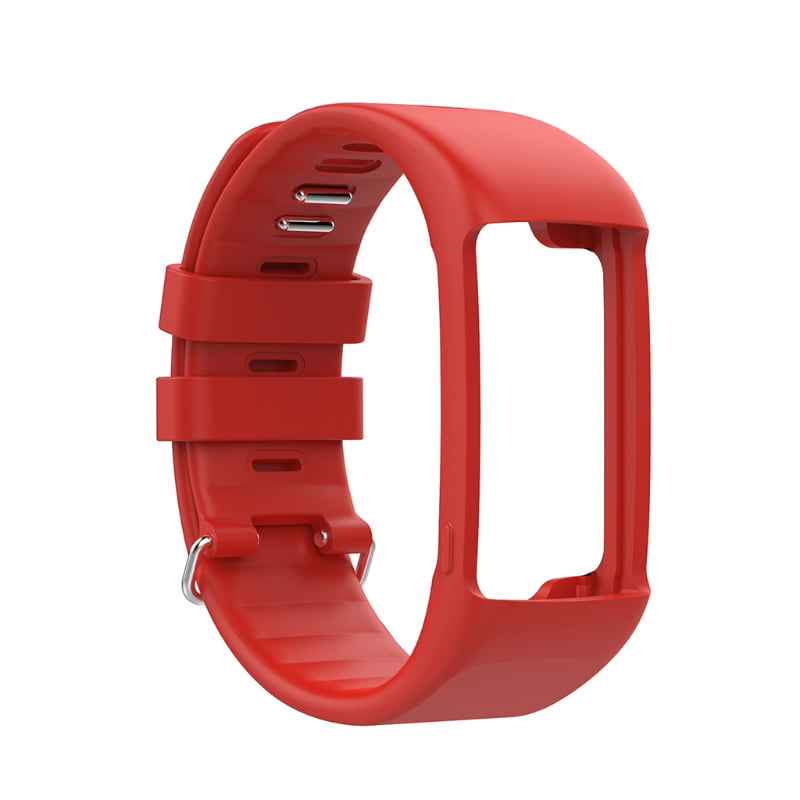 2Pack Silicon Wrist Band Strap & Clasp for Polar A360 Bracelet Red Black 