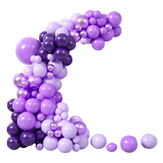 Guirnalda de globos, conjunto de cadenas de globos, suministros para fiestas, arreglos de decoraciones para fiestas, telón de fondo del festival, Púrpura