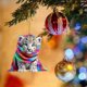 thumbnail image 2 of Dulce Colgante De Árbol De Navidad Con Leopardo De Las Nieves Decoración Para Coche Con Leopardo De Las Nieves Colgante Plano De Acrílico Con Árbol De Navidad, 2 of 8