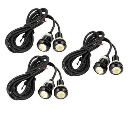 Tail Drive - Unique Bargains 6 Pcs White Car Eagle Eye Daytime Driving Reversing Tail Light Bulb