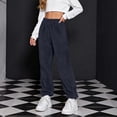 thumbnail image 5 of FAIWAD Kids Plush Pants Elastic Waist Solid Color Fleece Joggers Boys Girls Soft Warm Loungewear, 5 of 7