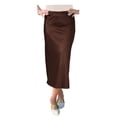 thumbnail image 2 of Baby'O Womens Stretch Satin Slip Skirt, 2 of 8