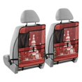 thumbnail image 2 of Iauyy 2-in-1 Car Kick Mats Back Seat Protector, 6 Large Storage Pockets , Universal Car Seat Back Protectors Kick for SUV & Sedan 25x18in,Adorable Christmas Tree, 2 of 6