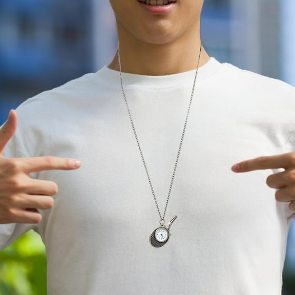 HOOWIFFY Men's Pocket Watches Retro Quartz Pocket Watch Glass Multi 1Set