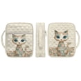 thumbnail image 2 of ZUXONGSY Cat Flower Print Bible Case for Women Portable Bible Carrier Large Christian Tote Bag with Multiple Pockets Carrying Book Case for Work, 2 of 7