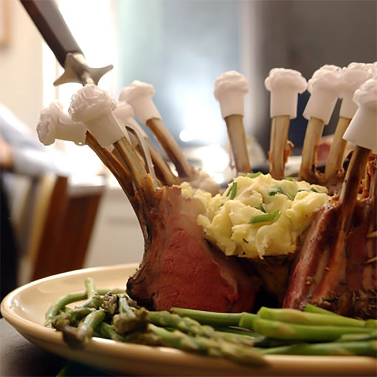 30 Pcs Disposable Paper Chop Frills & Turkey Leg Holders - 2 Sizes, For Food Presentation (Pork, Lamb, Chicken)