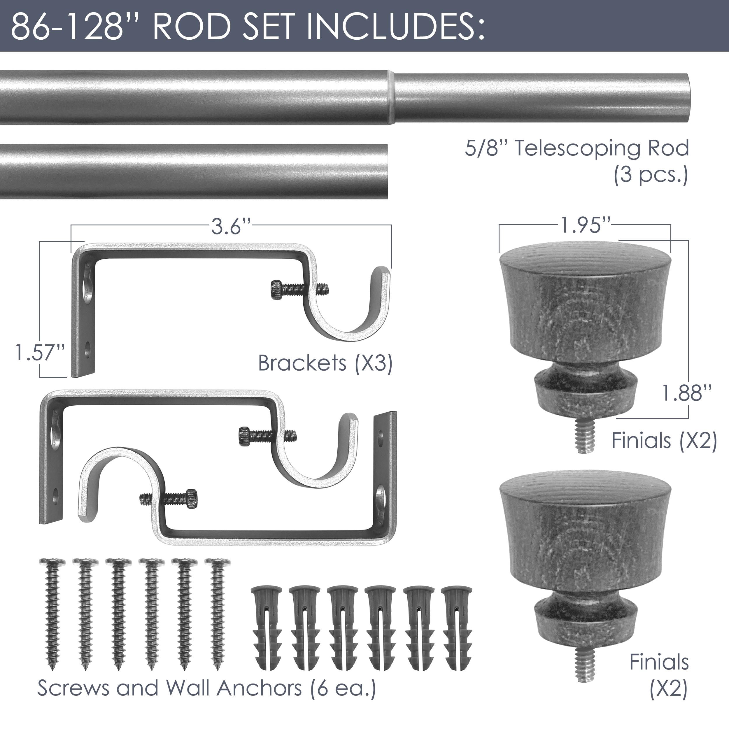 Stockton 86-128 Rod Set 5/8 Inch - Walnut