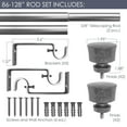 thumbnail image 5 of Stockton 86-128 Rod Set 5/8 Inch - Antique White, 5 of 5