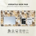 thumbnail image 4 of Kawaii Cute Cats Footprint Extended Gaming Mouse Pad Large Desk Mat with Non-Slip Rubber Base and Stitched Edges,Keyboard Mouse Mat Desk Pad for Work,Game,Office,Home 35.4 * 15.7 Inch, 4 of 6