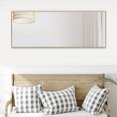 thumbnail image 4 of NeuType Gold Floor Mirror with Stand Large Full Length Mirror Modern Wall Mounted Mirror 43"x16", 4 of 8