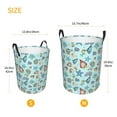 thumbnail image 2 of Lsque Sea Shells 2 pattern Laundry Hamper Basket, Tall Woven Rope Hamper Basket for Clothes, Lightweight Storage Basket, Collapsible Waterproof-Small, 2 of 8