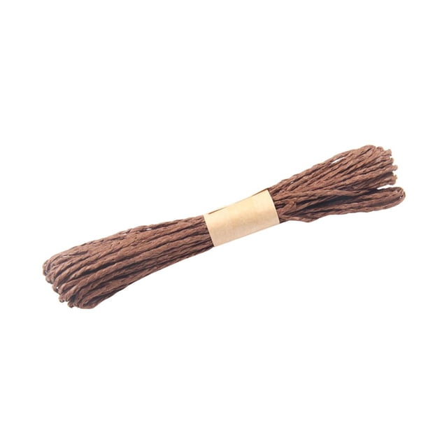 10 paquetes de cuerda de papel de , hilo de yute, juguete para niños, artesanía DIY de 2mm x 10m marrón Colcomx Cordones de papel rústicos