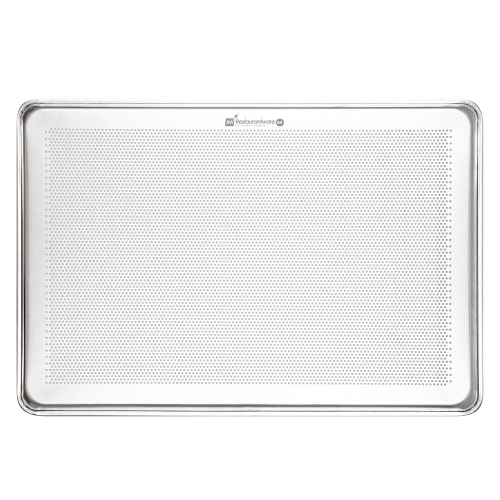 Restaurantware-Met Lux 26 x 18 Inch Industrial Baking Pan, 1 Perforated Baking Sheet - Heavy-Duty, Rimmed Edges, Aluminum Sheet Pan, Endures Up To 392F, Dishwashable