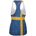 thumbnail image 2 of Distressed Swedish Flag All Over Womens Work Out Tank Top Multi X-LG, 2 of 2