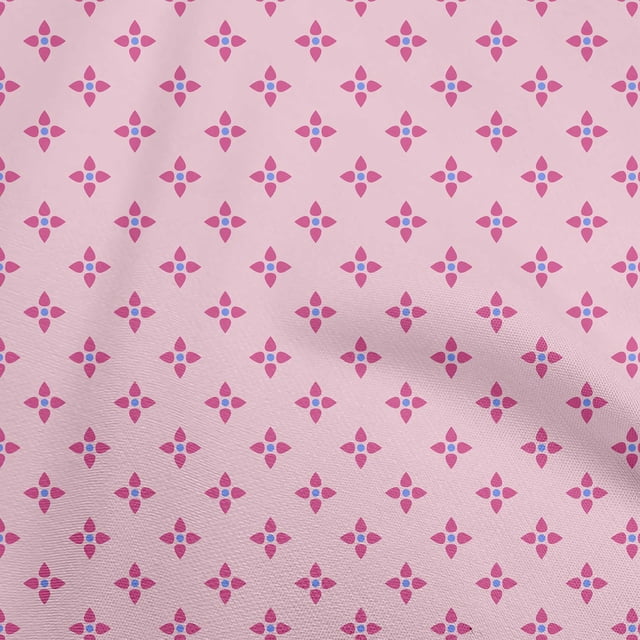 oneOone Silk Tabby Light Pink Fabric Florals Sewing Craft Projects Fabric Prints By Yard 42 Inch Wide