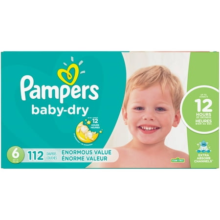 Pampers Baby Dry One-Month Supply Diapers (Size 6 -144 ct. (35+ lb.)
