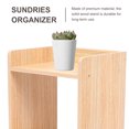 thumbnail image 2 of WHAMVOX 1Pc Khaki Solid Wood Storage Shelf with Wheels Practical Storage Cabinet for Home Use, 2 of 5