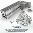 thumbnail image 6 of M6 Half Round Roll in Spring T Nuts 4545 Series Carbon Steel T Slot Spring Nuts Silver, 12 Pcs, 6 of 7