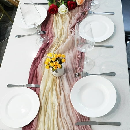 

Topliu Bohemian Style Light Table Flags Tie Pleated Tablecloth Wedding Party Decorations Twisted Table Flags Bohemian Style Tablecloths Wedding Party