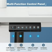 edx Electric Standing Desk, Height Adjustable Desk, 55 x 24 Inches Ergonomic Stand up Desk with Memory Preset and T-Shaped Metal Bracket for Home Office