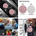 thumbnail image 5 of Yuyamidu 13 PCS Camo Hunting Car Seat Covers Set Pink Wood Steering Wheel Cover Seat Belt Covers Car Armrest Cover Cushion Coasters Lipstick Holder Keychain Auto Interior Accessories, 5 of 6