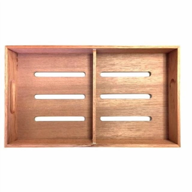 Plateau de Rangement Polyvalent en Cèdre Fess avec Séparateur Réglable
