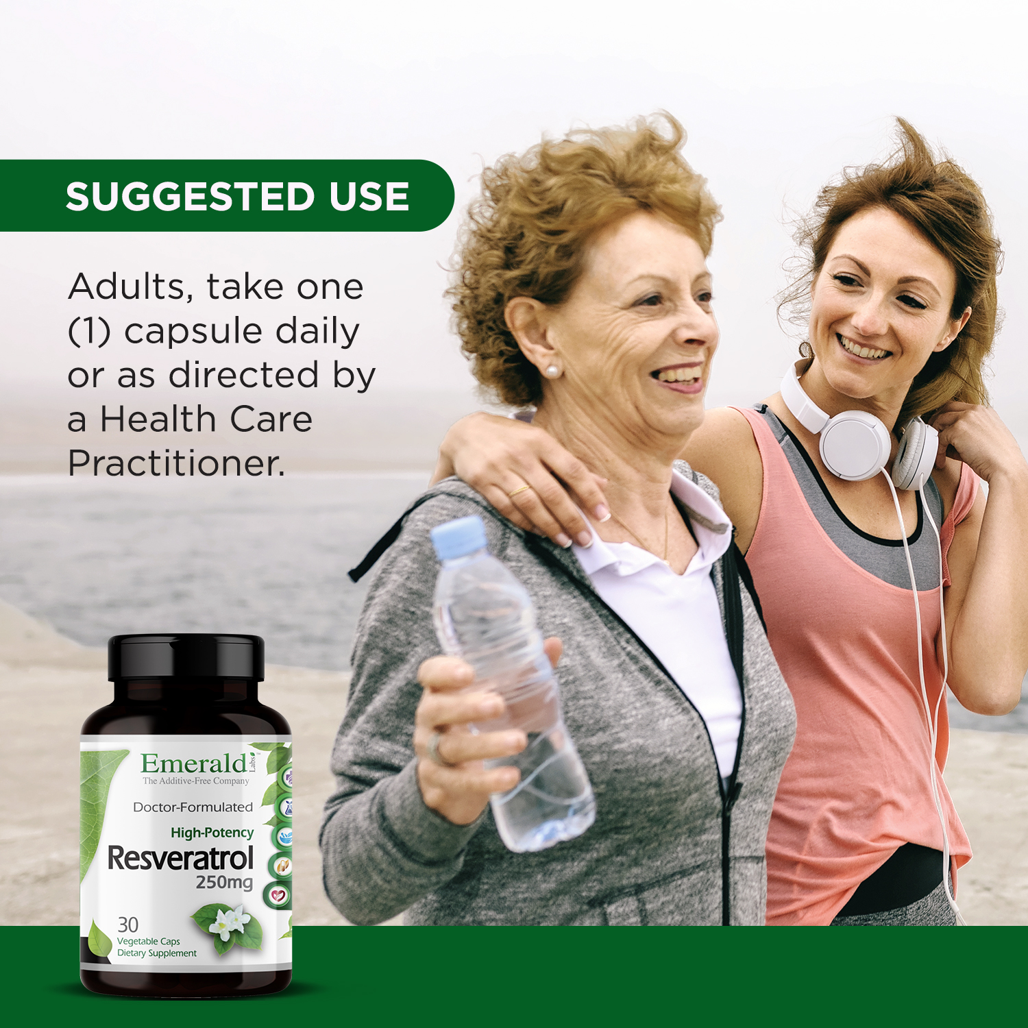 Emerald Labs Resveratrol - 250 mg High-Potency - Helps Support Heart Health and Good Circulation - 60 Vegetable Capsules