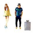 thumbnail image 4 of Runquan 3 Pieces 1/64 Boy and Girl Figures with Suitcase Model Diorama Scenery Decor, 4 of 8