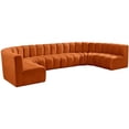 thumbnail image 5 of Meridian Furniture Arc Cognac Velvet Modular Sectional, 5 of 14